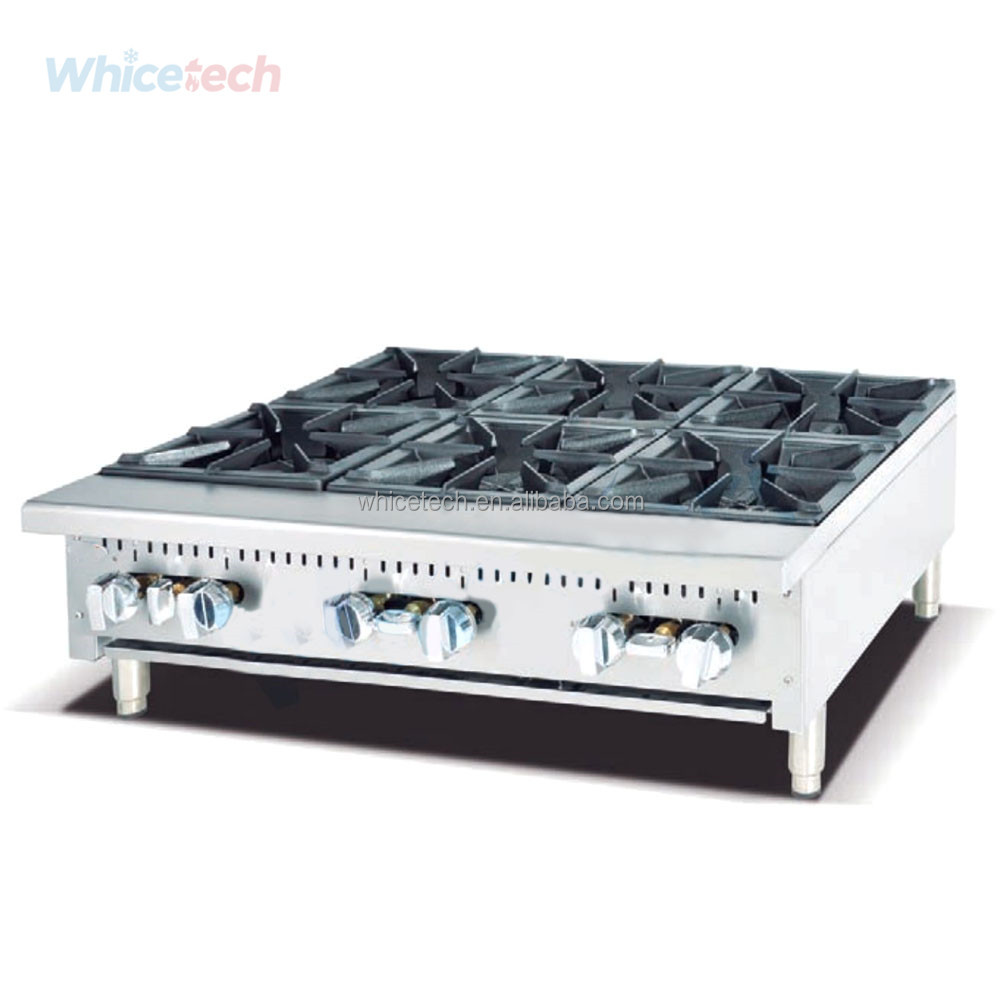 Commercial Kitchen Griddle - Meistverkaufter Hotel-Restaurant Edelstahl-Gasgrill WT-B-6 Kommerzieller LPG-Gasgrill