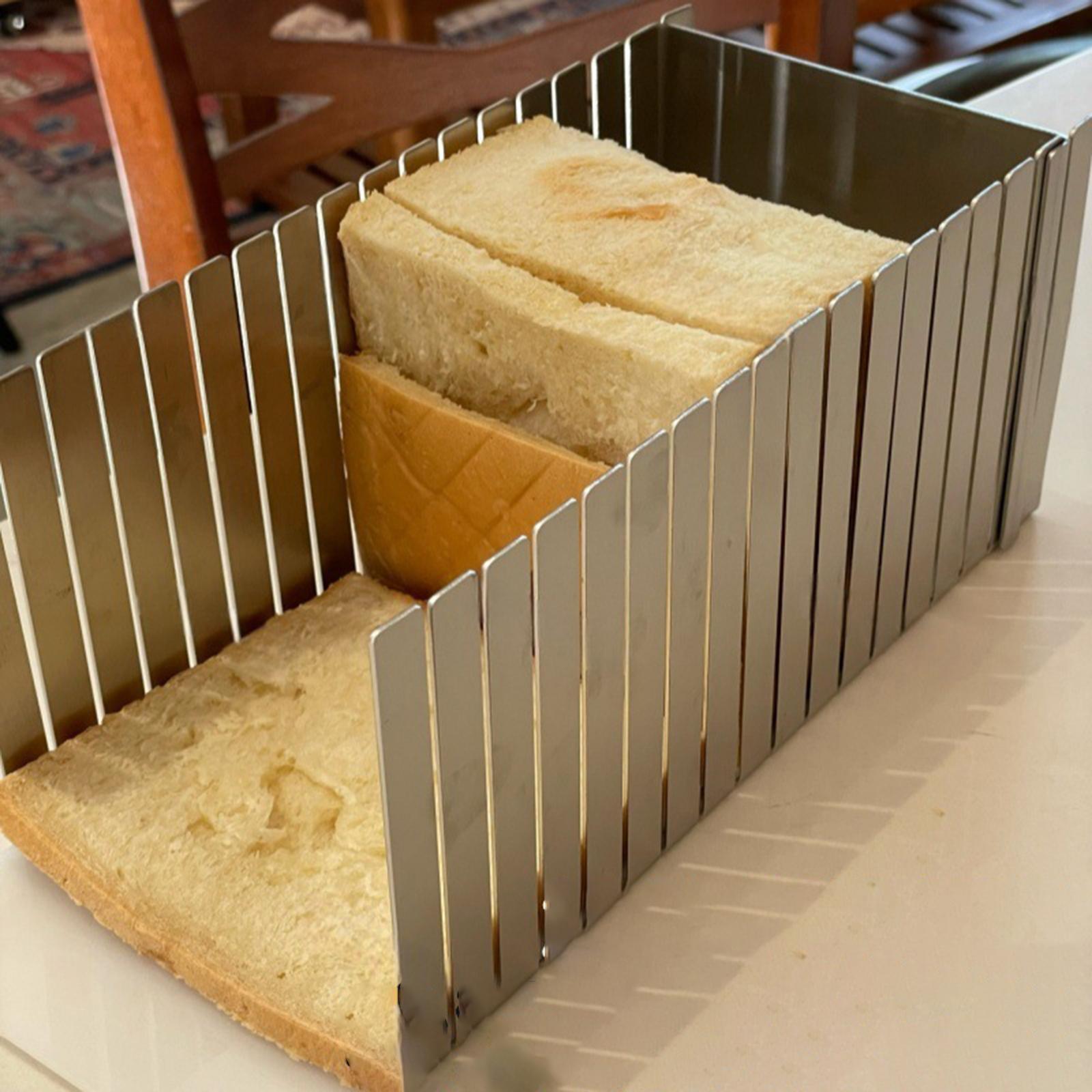 Commercial Bread Slicer - Brotschneider aus Edelstahl, Küchenhelfer, Backwerkzeug, Schneidführung,