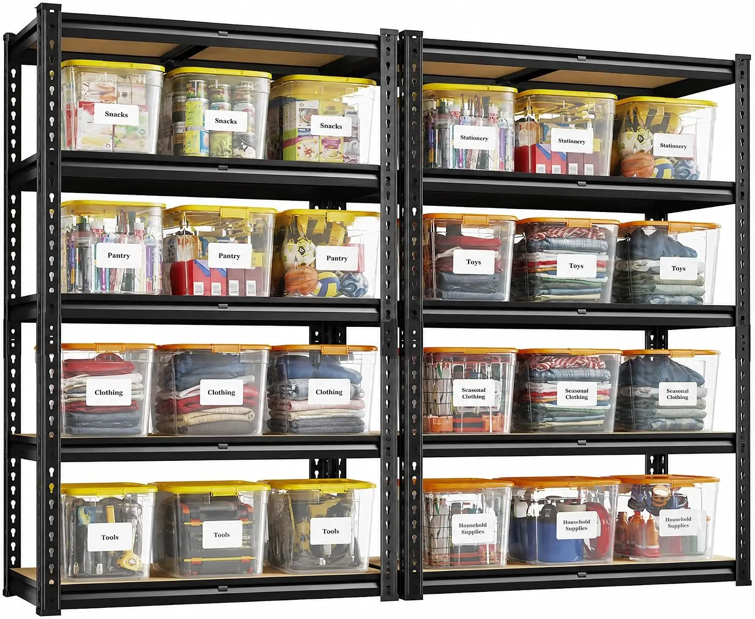 Commercial Kitchen Shelving - 2 Stück Lagerregale, 5-stufiges Schwerlast-Garagenregal, jedes