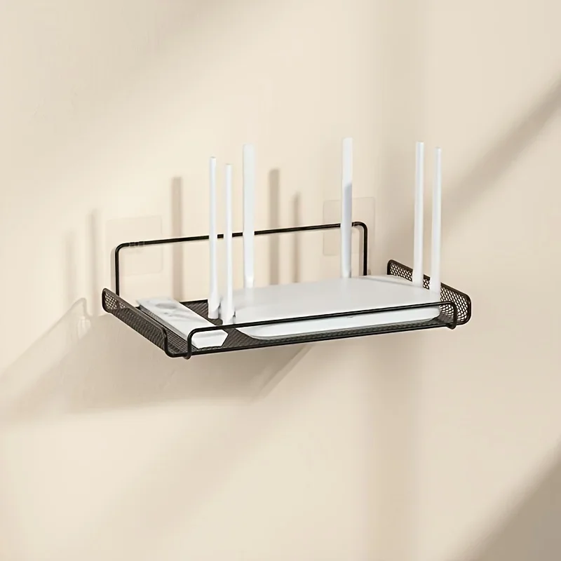 Commercial Kitchen Shelving - Edelstahl-Router-Regal ohne Bohren, WLAN-Wandhalterung, Router-Aufbewahrungsorganizer, Regal